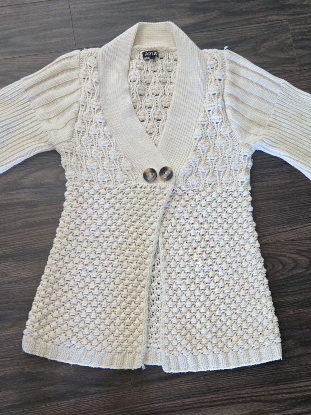 APT 9 Chunky Crochet Knit Button Front Cardigan Sweater NWOT/SIZE XL
